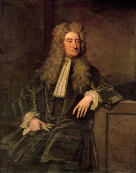 Sir Isaac Newton (oil on canvas)