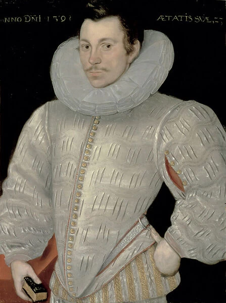 Sir John Ashburnham (1571-1620) 1593 (oil on panel)