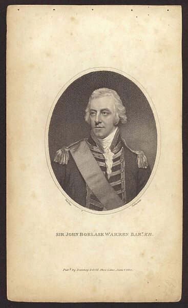 Sir John Borlase Warren, British admiral (engraving)