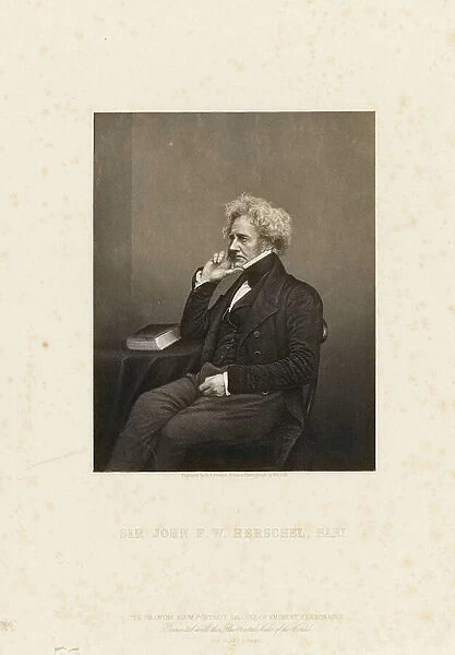 Sir John Frederick William Herschel (1792-1871), c.1860 (stipple engraving)