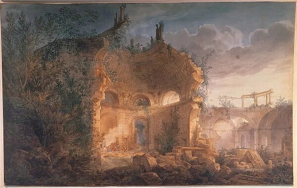 Sir John Soanes Rotunda of the Bank of England in Ruins