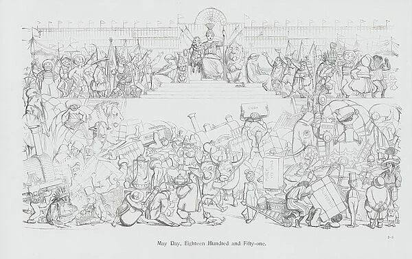 Sir John Tenniel cartoon: May Day, 1851 (engraving)