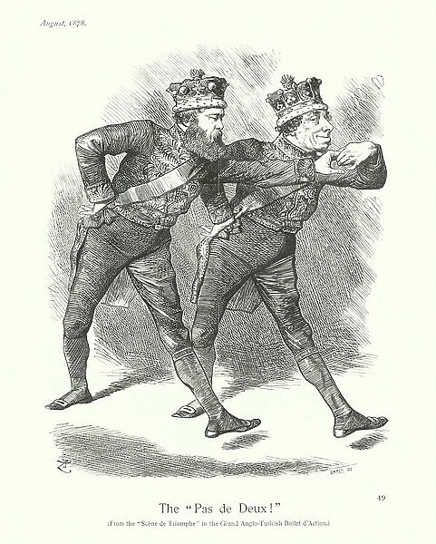 Sir John Tenniel cartoon: The 'Pas de Deux!' (engraving)