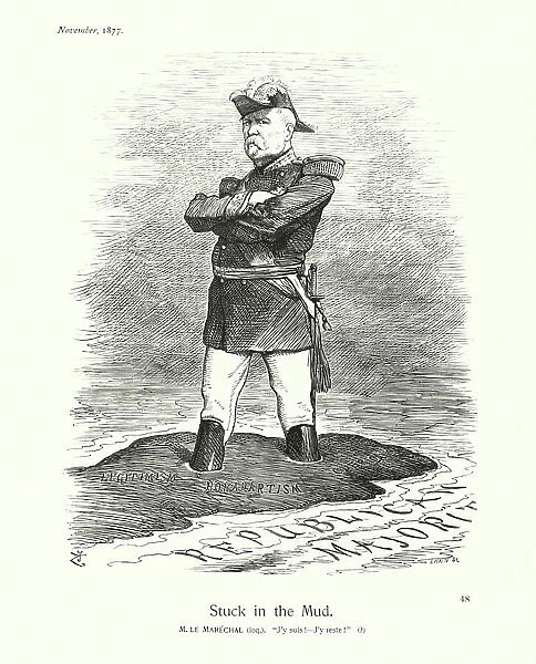 Sir John Tenniel cartoon: Stuck in the Mud (engraving)
