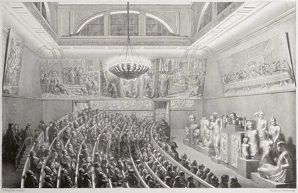 Sir Richard Westmacott (1775-1856) Presenting a Lecture on Sculpture at the Royal Academy