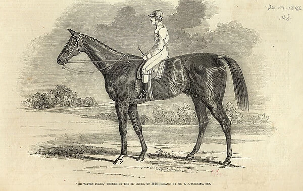 Sir Tatton Sykes, Winner of the St. Leger, from The Illustrated London News