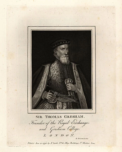 Sir Thomas Gresham, English merchant and financier, founder of the Royal Exchange and Gresham College, 1519-1579