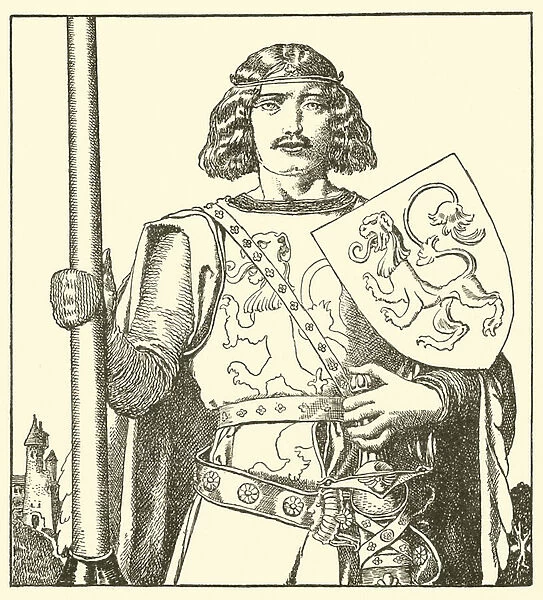 Sir Tristram of Lyonesse (litho)