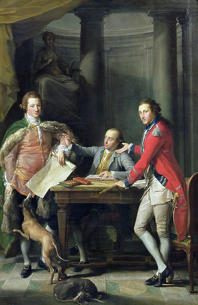 Sir Watkin Williams-Wynn (1748-89), Thomas Apperley (1734-1819) and Captain Edward Hamilton, 1768 (oil on canvas)