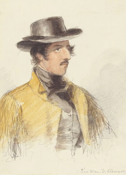 Sir William Stewart, c. 1837 (w  /  c on paper)