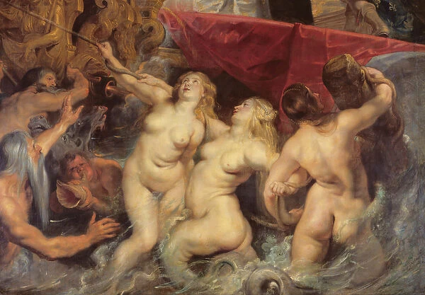 Detail of the Sirens from The Arrival of Marie de Medici in Marseilles