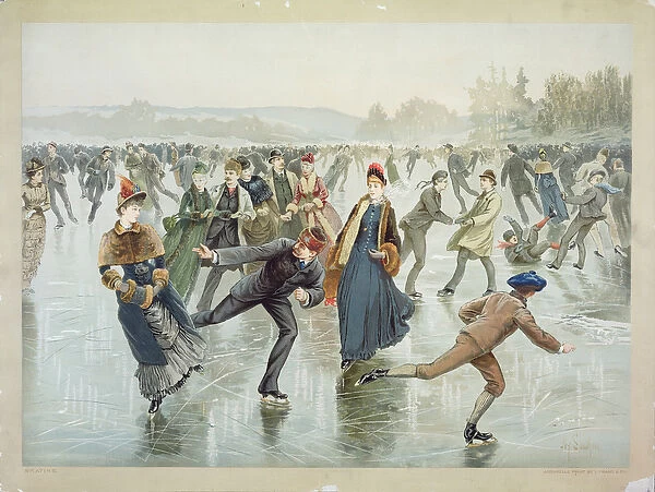 Skating, published by L. Prang and Co. (colour litho)