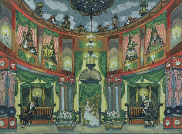 Sketch for Jacques Offenbachs Tales of Hoffmann, 1915 (oil on canvas)