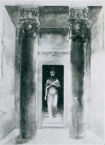 Sketch of Moina Mathers (1865-1928) in the role of the High Priestess Anari