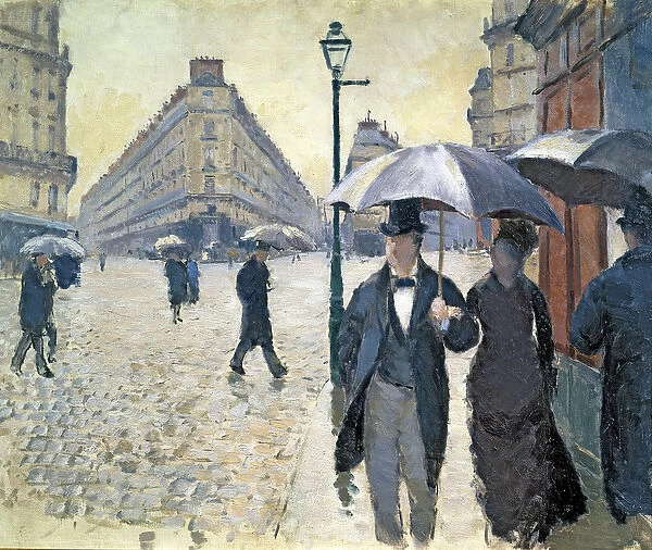 Sketch for Paris, a Rainy Day, 1877 (oil on canvas)