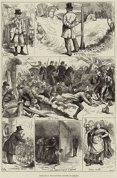 Sketches in the Disturbed Country of Ireland (engraving)