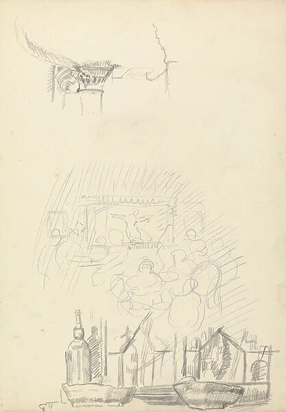 Sketches of a Stage and Bar, from Cave of the Golden Calf
