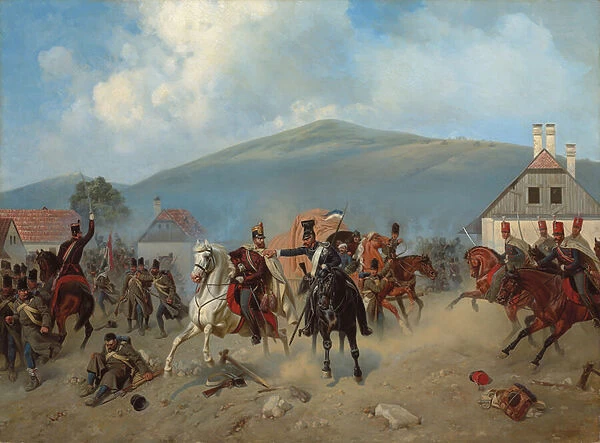 Skirmish During the Hungarian Revolution of 1848-1849, 1881 (oil on canvas)