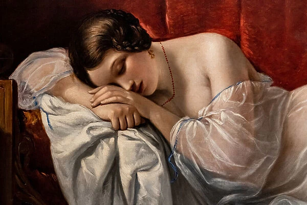 The Sleep of Innocence, detail, 1841 (oil on canvas)