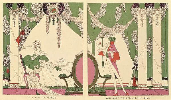 The Sleeping Beauty, illustration from Tales of Times Passed by Charles Perrault (1628-1703) 1922 (colour litho)