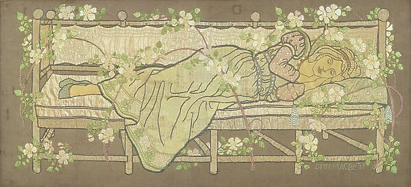 Sleeping Beauty (silk embroidery)