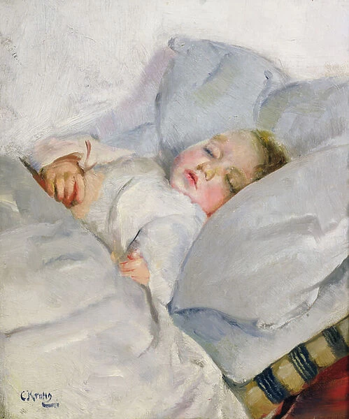 Sleeping child, 1882 (oil on canvas)