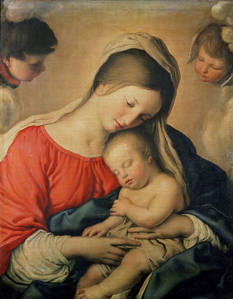 The Sleeping Christ Child (oil on canvas)