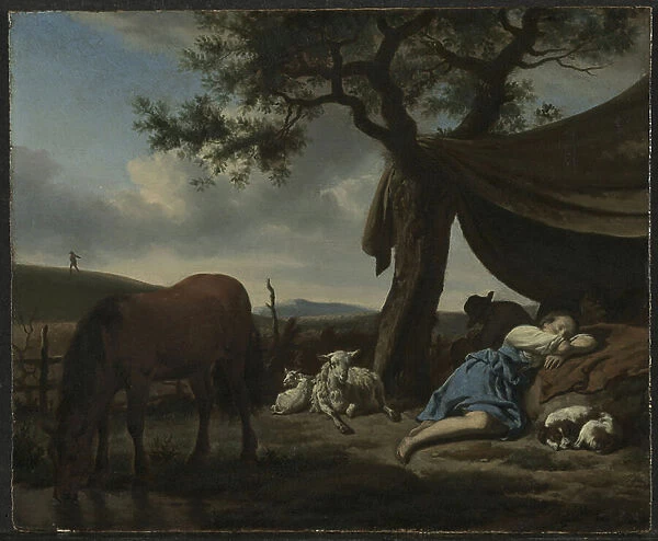 Sleeping Shepherds, 1663 (oil on wood)