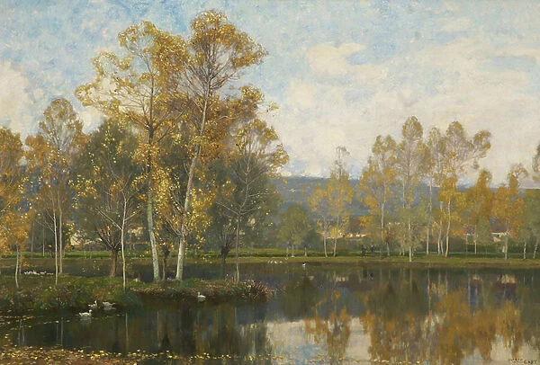 The Sleepy River Somme, 1897 (oil on canvas)