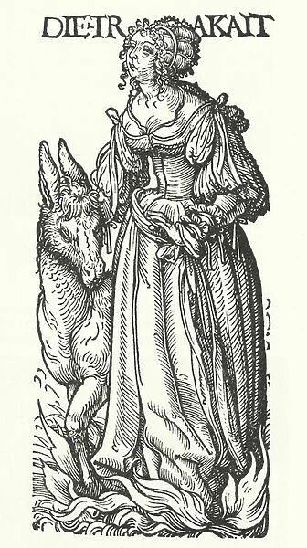 Sloth: one of the seven deadly sins (engraving)