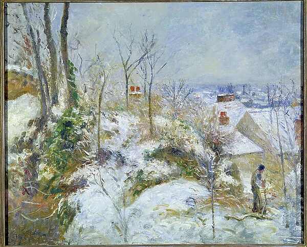 Snow effect, La Garenne in Pontoise, 1879 (oil on canvas)