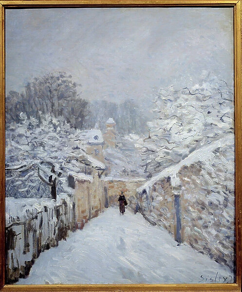 Snow at Louveciennes, 1878 (oil on canvas)