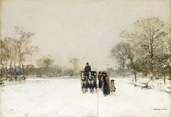 In the Snow (oil on canvas)