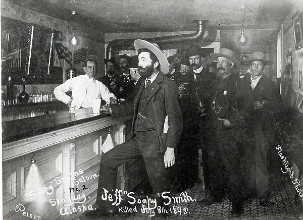 Soapy Smiths Saloon Bar at Skagway, Alaska, 1898 (b  /  w photo)