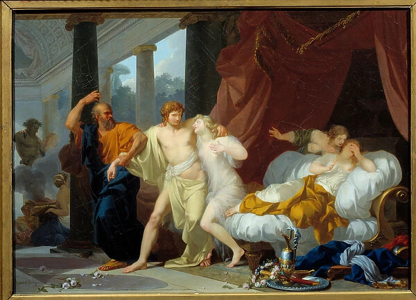 Socrates pulling Alcibiade out of the bosom of the volupte The philosopher Socrates