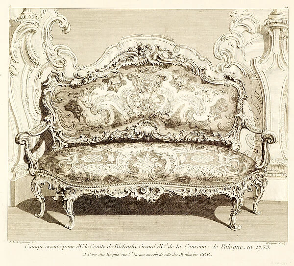 Sofa, Messioner, Juste Aurele (1695-1750), L art Decoratif Applique a L