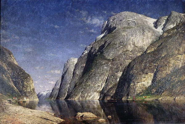 The Sognefjord, Norway, c. 1885 (oil on canvas)