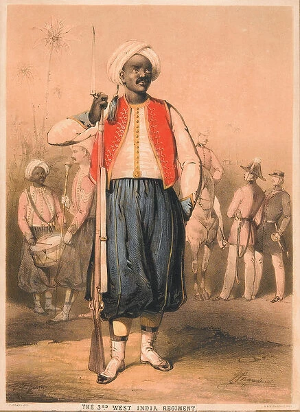 Soldier, 3rd West India Regiment, 1863 (colour litho)