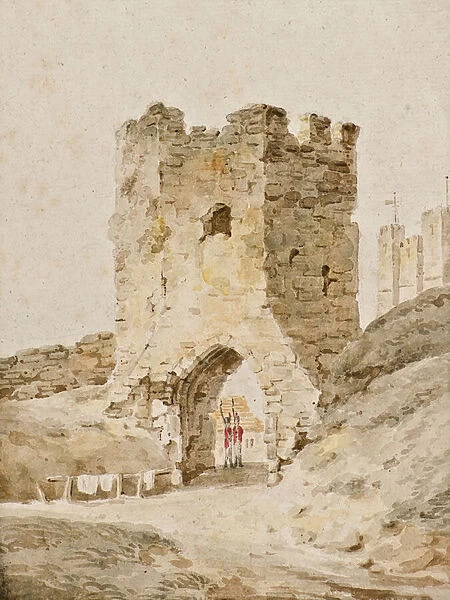 Two Soldiers on Duty at Dover Castle, c. 1805 (w  /  c)