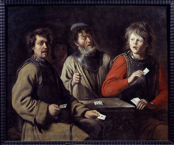 Soldiers Playing Cards Painting by Louis Le Nain (1593-1648) 1640 Aix en Provence
