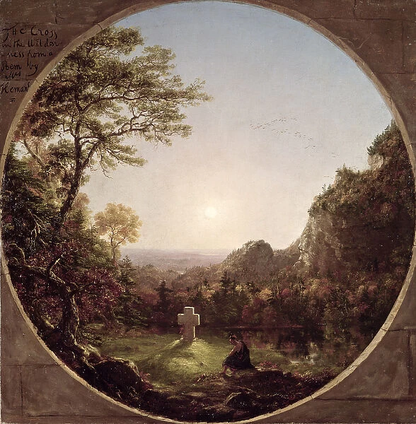 The Solitary Cross, 1845 (oil on canvas)