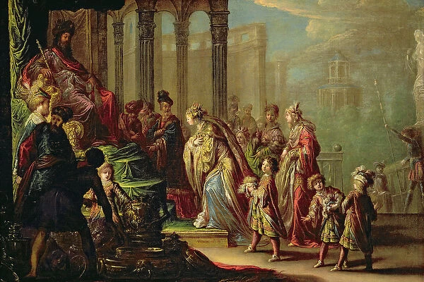 Solomon and the Queen of Sheba, or Esther before Ahasuerus, 1624 (oil on canvas)