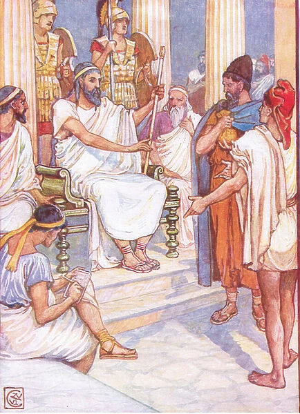 Solon the wise lawgiver of Athens, illustration from The Story of Greece