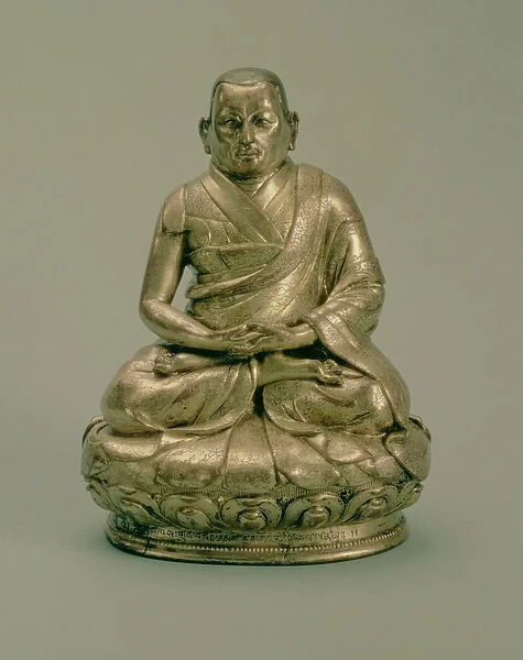 Sonam Gyatso (1543-89), Third Dalai Lama, 16th-17th century (gilded copper)