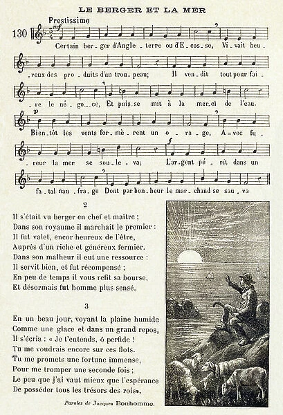 Song no. 130: 'The Shepherd and the Sea', 1926 (engraving)