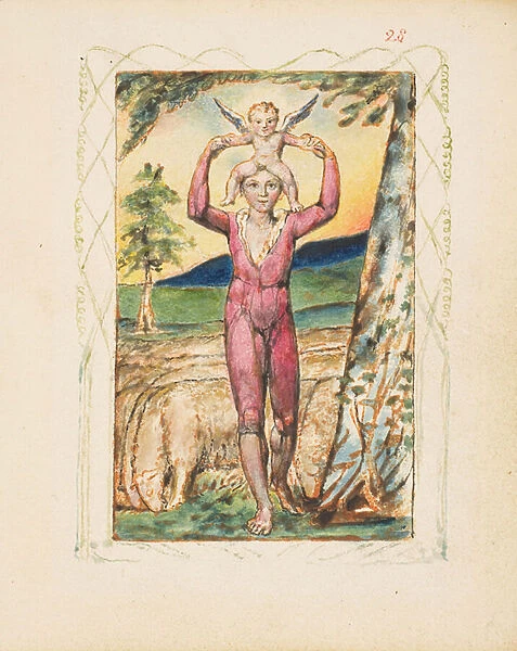 Songs of Experience: Frontispiece, c. 1825 (brown ink etching hand-coloured in watercolour