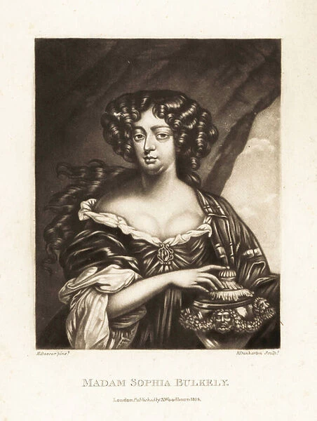 Sophia Bulkely, Scottish Jacobite courtier to Queen Mary of Mode 1814 (engraving)