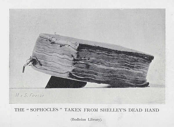 The 'Sophocles'taken from Shelleys Dead Hand, Bodleian Library (b  /  w photo)