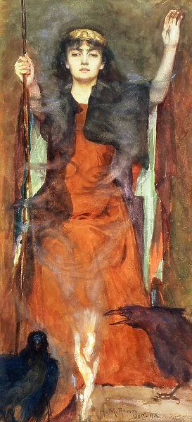 The Sorceress, 1898 (w  /  c & gouache on paper)