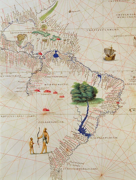 South America, from an Atlas of the World in 33 Maps, Venice, 1st September 1553